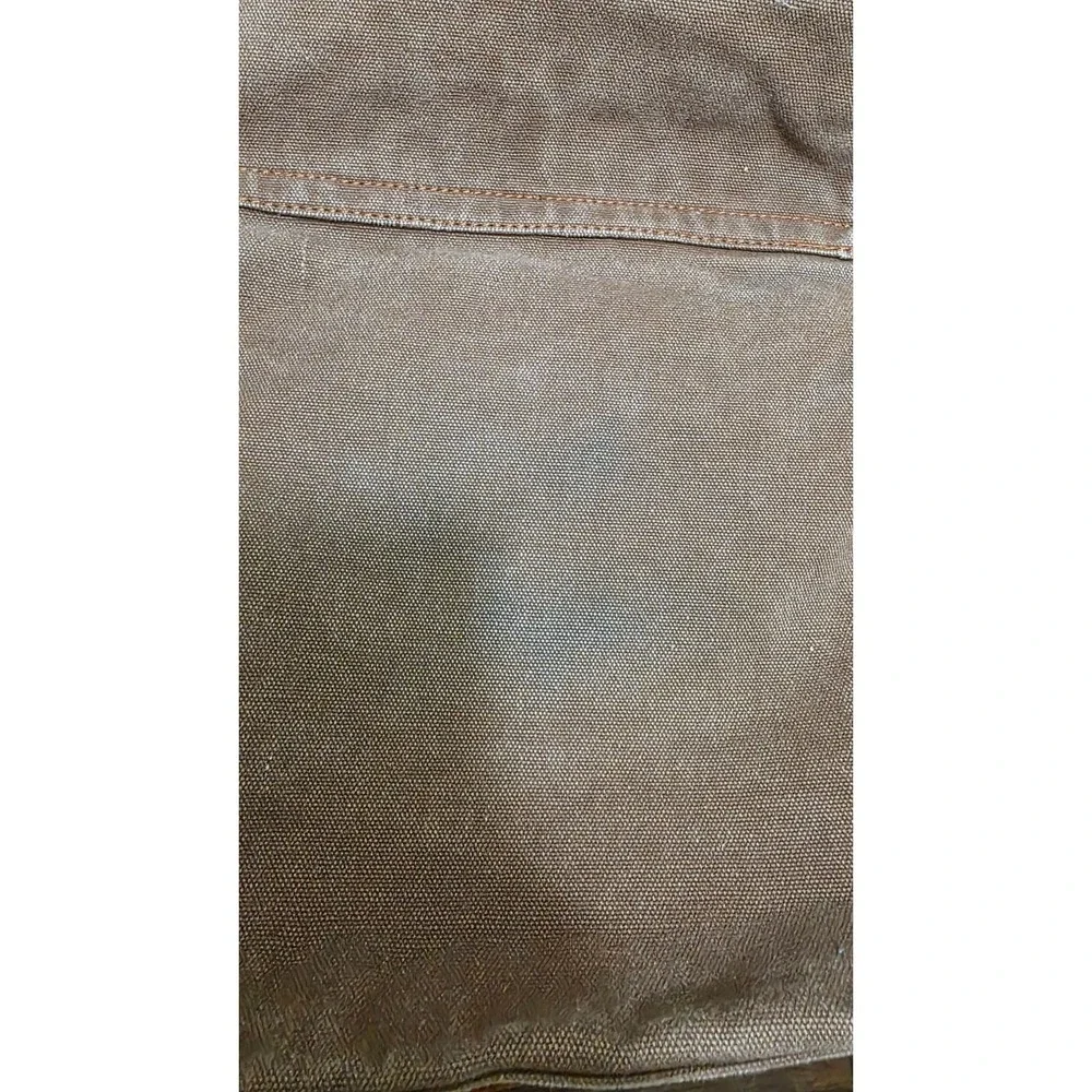 Augur Brown Canvas/Leather Messenger Crossbody Bag Adjustable Strap Size M